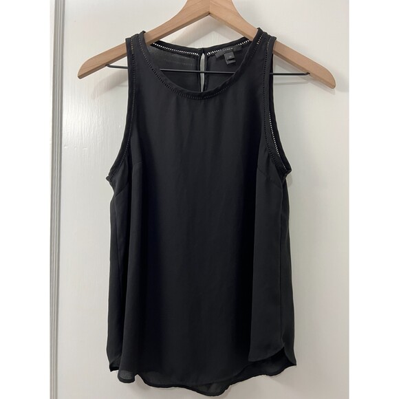 J Crew Black Sheer Sleeveless Blouse Tank - Women's 2 P *READ* - Picture 1 of 11